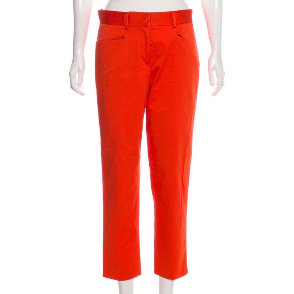Orange Rag & Bone mid-rise straight-leg pants